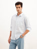 Regular Fit Full Sleeve Striped Shirt | Light Blue