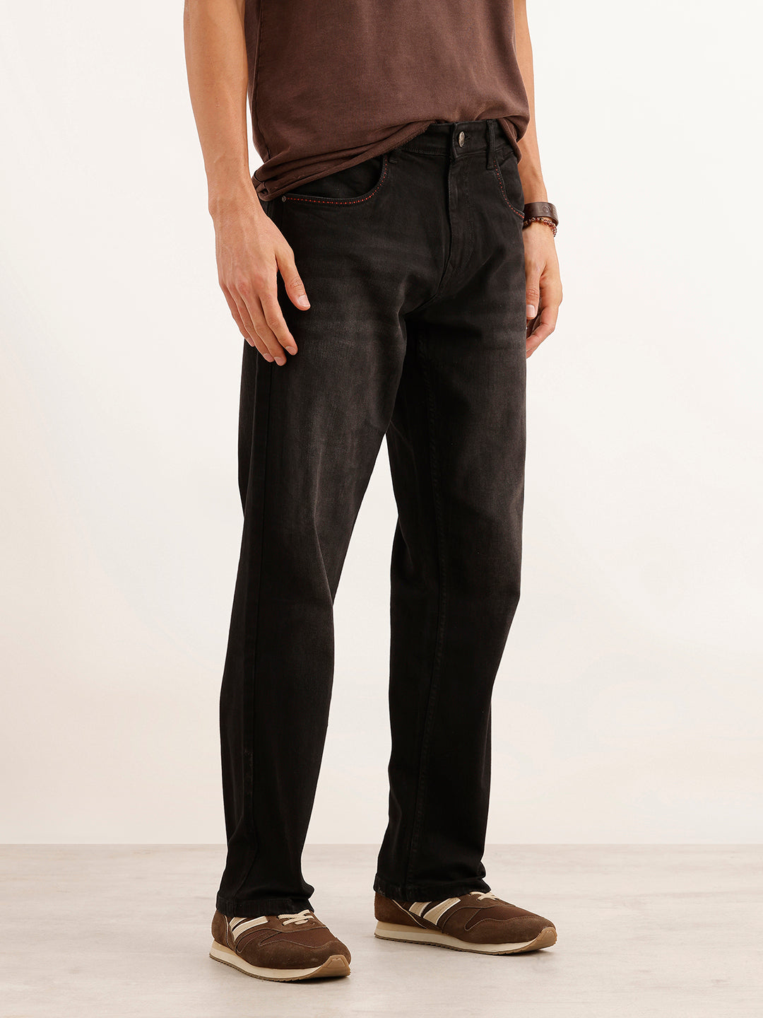 Solid Anti Fit Denim Jeans | Black