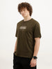 Comfort Fit Foil Printed T-Shirt  | Olive