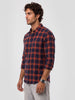 Classic Regular Fit Checkered Shirt | Rust