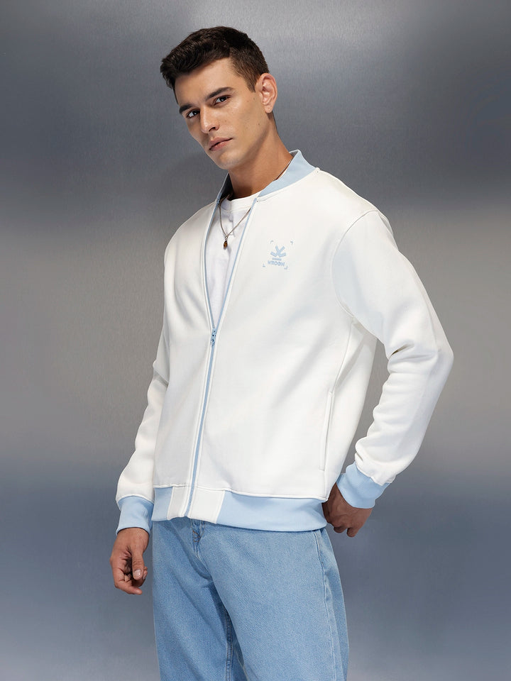 Men's Comfort Fit Zip-Up Sweatshirt |  White
