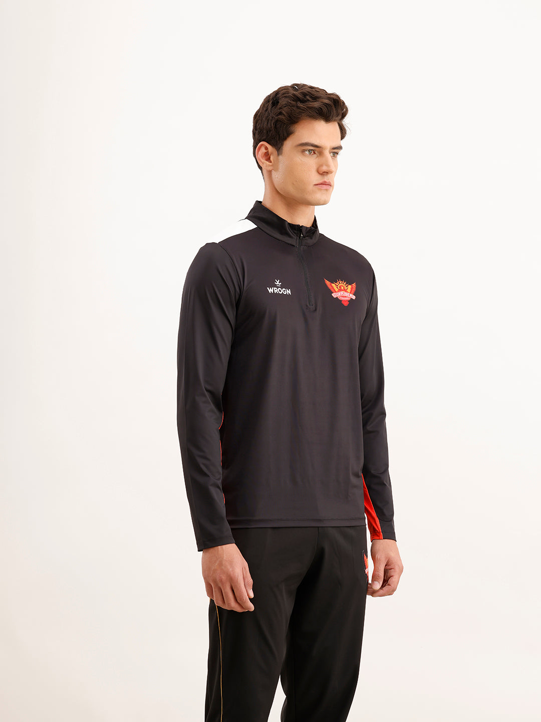 Wrogn x SRH Performance Quarter Zip T-Shirt | Black
