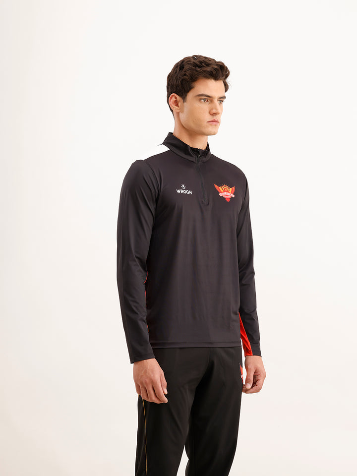 Wrogn x SRH Performance Quarter Zip T-Shirt | Black