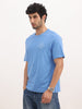 Classic Oversized Placement Printed T-Shirt | Blue