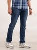 Faded Slim Fit Denim Jeans | Dark Blue