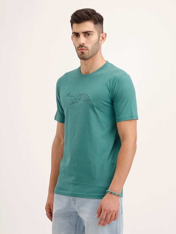 Slim Fit Embroidered T-Shirt | Green