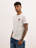 Slim Fit Embroidered Detail T-Shirt | Off White