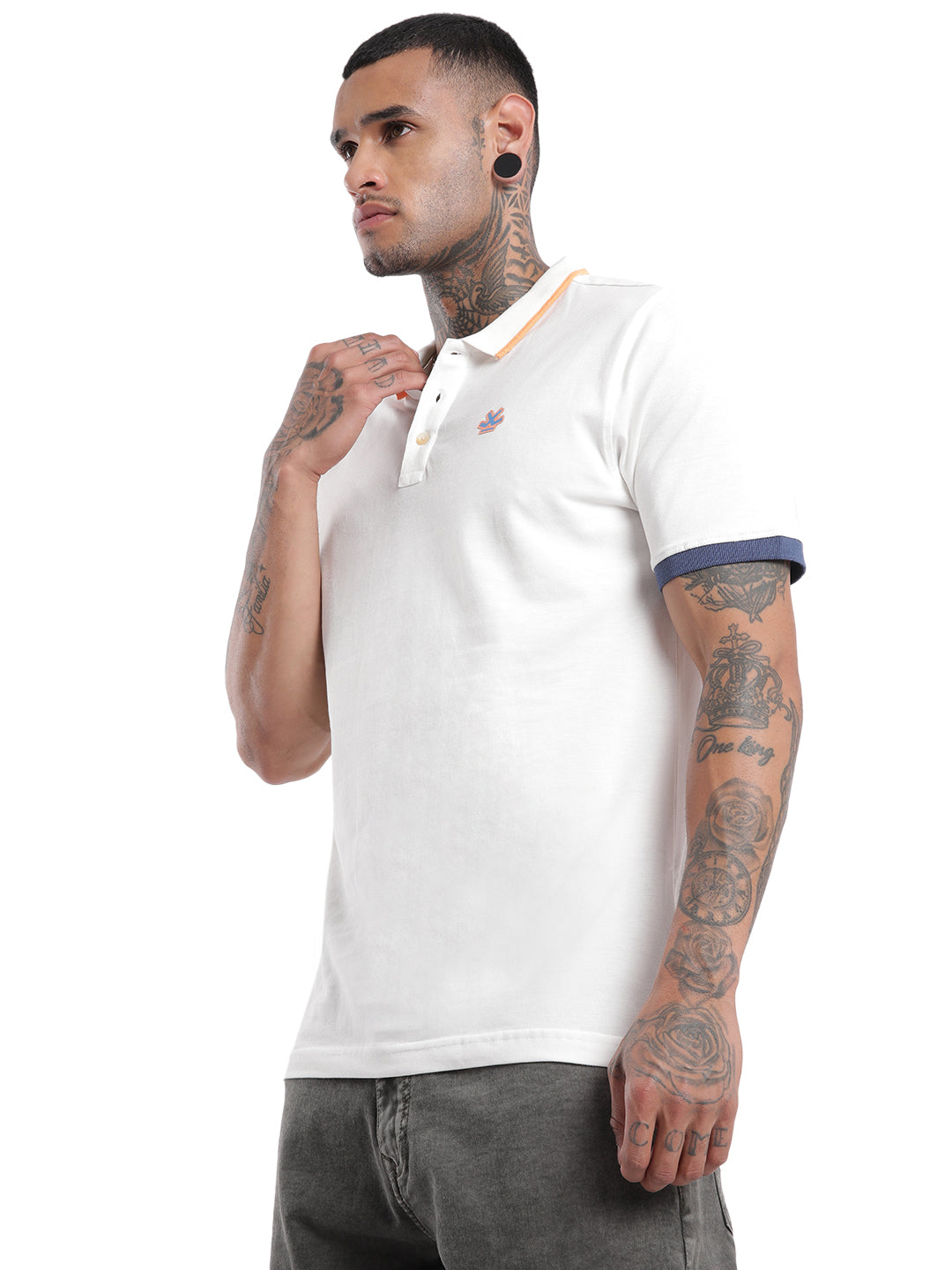 Urban White Tipping Polo T-Shirt