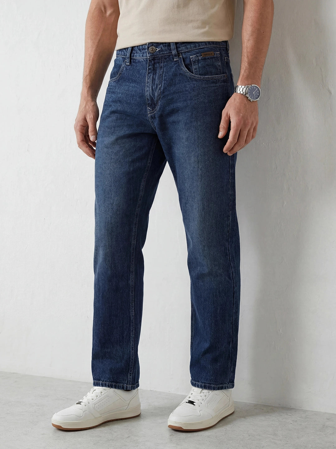 Anti Fit Light Faded Denim Jeans | Blue