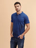 Pixel Placement Print Polo T-Shirt | Blue