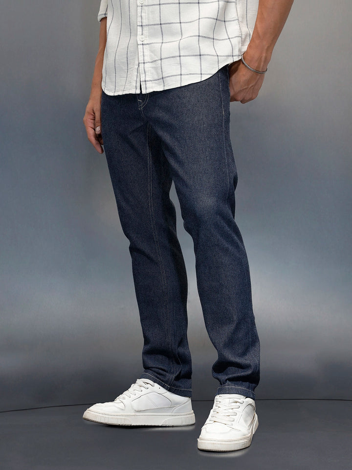 Men's Casual Straight Fit Jeans | Blue