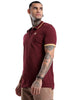 Elite Solid Maroon Tipping Polo T-Shirt