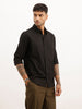 Solid Regular Fit Full Sleeve Shirt | Black | WKSH9881