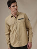 Wrogn Patch Technical Khaki Shirt