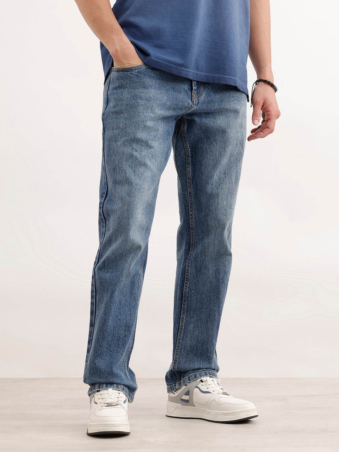 Heavy Fade Anti Fit Jeans | Blue