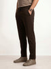 Solid Loose Fit Pleated Jogger | Brown
