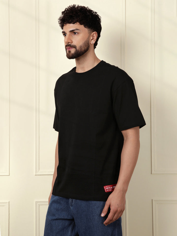 Play Netflix Oversized Black T-Shirt