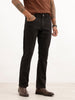 Solid Straight Fit Denim Jeans | Black