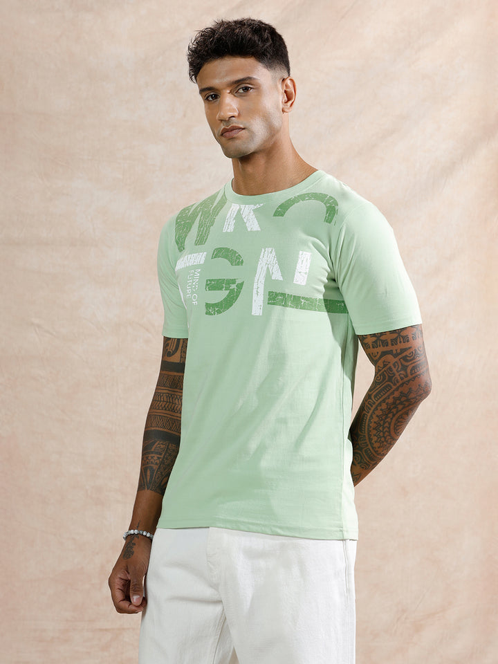Graphic Slim Fit T-Shirt | Light Green