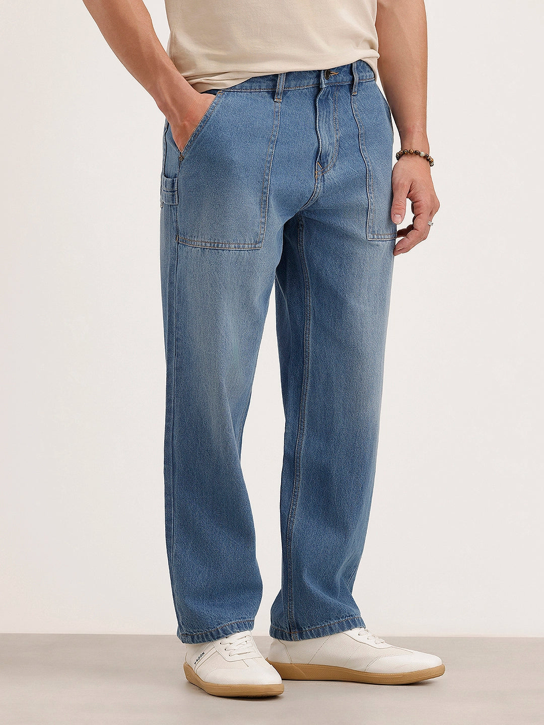 Loose Fit Denim Jeans | Blue