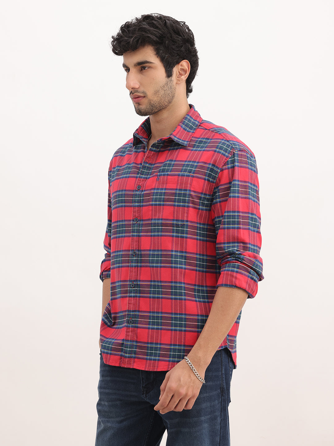 Comfort Fit Checkered Shirt | Red