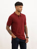 Solid Slim Fit Polo T-Shirt | Maroon