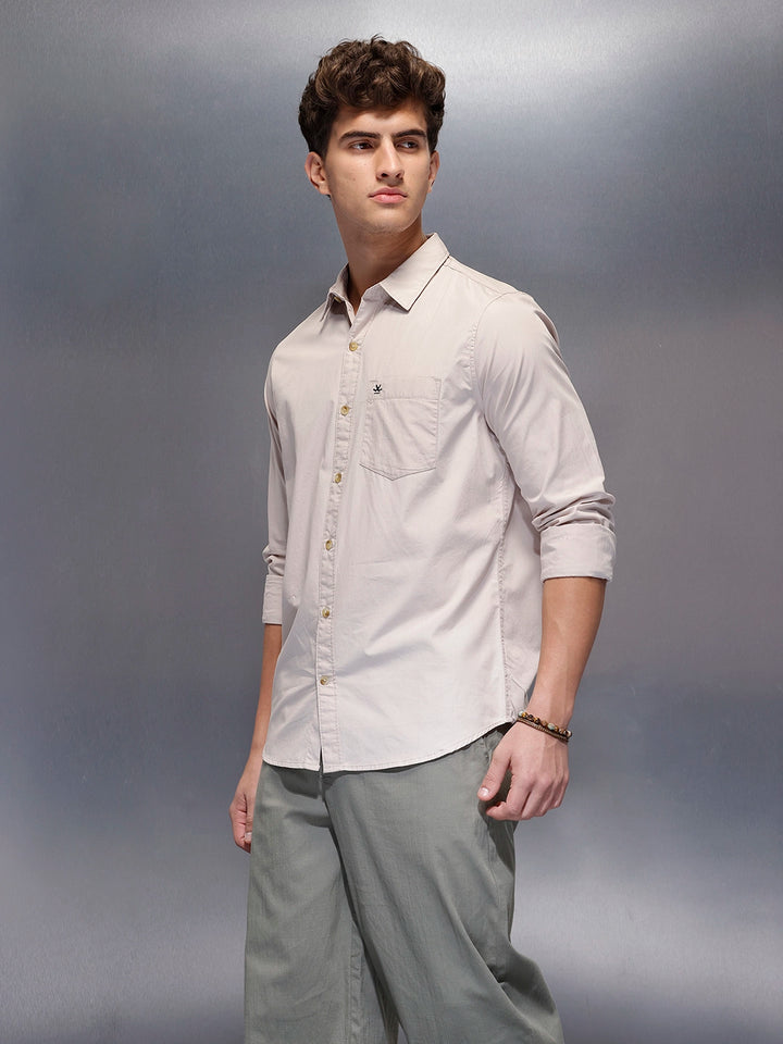 Men's Casual Regular Fit Shirt  | Grey