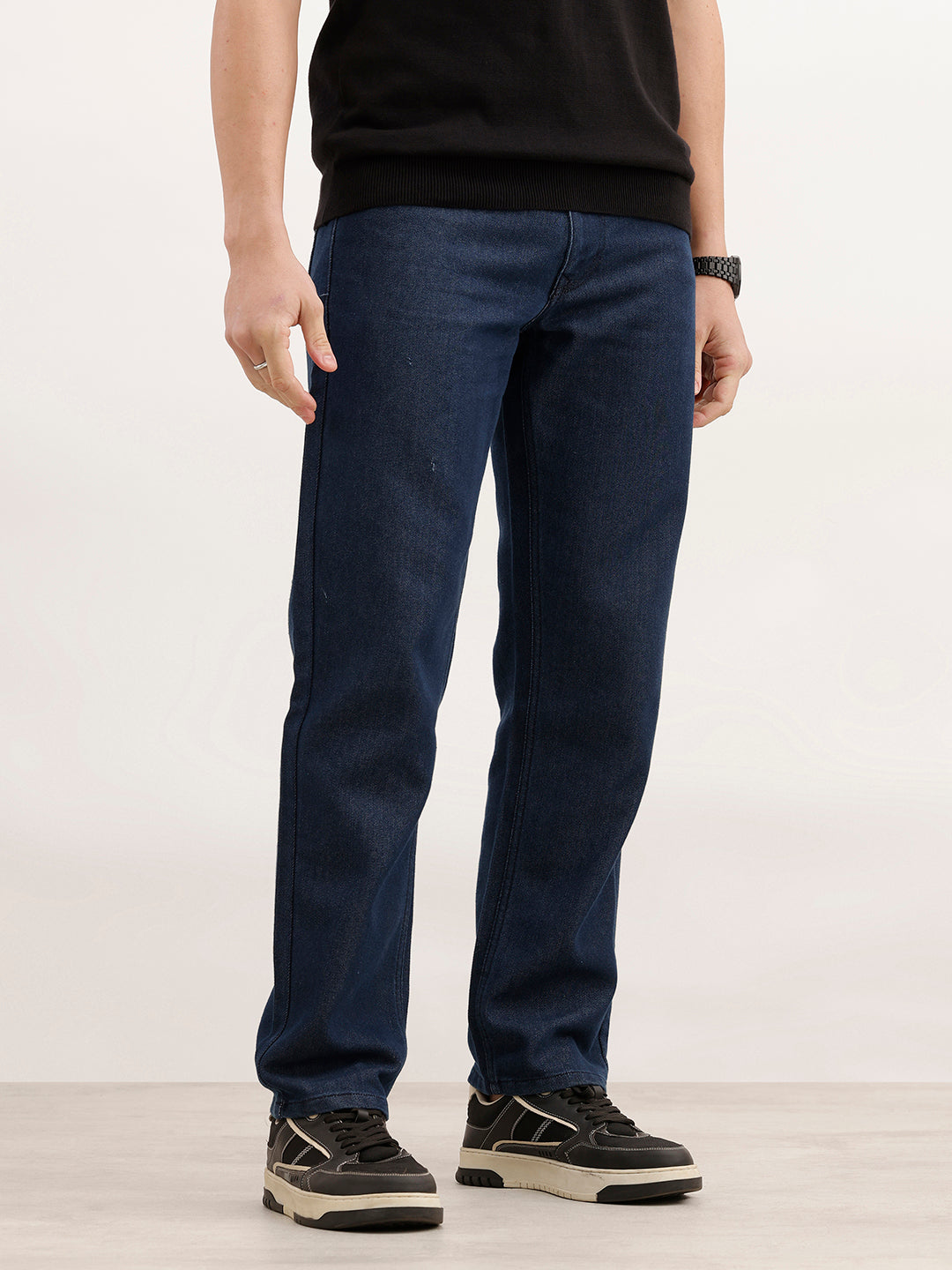 Anti Fit Faded Denim Jeans | Dark Blue