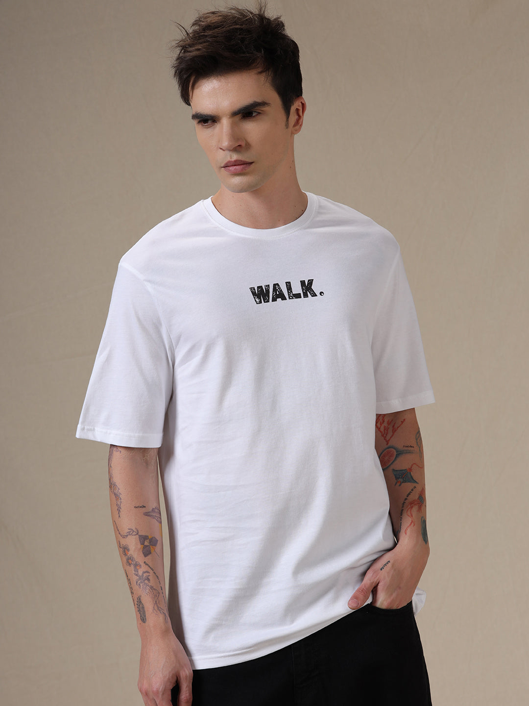 Walk Wrogn White T-Shirt