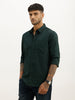 Solid Slim Fit Full Sleeve Shirt | Dark Green