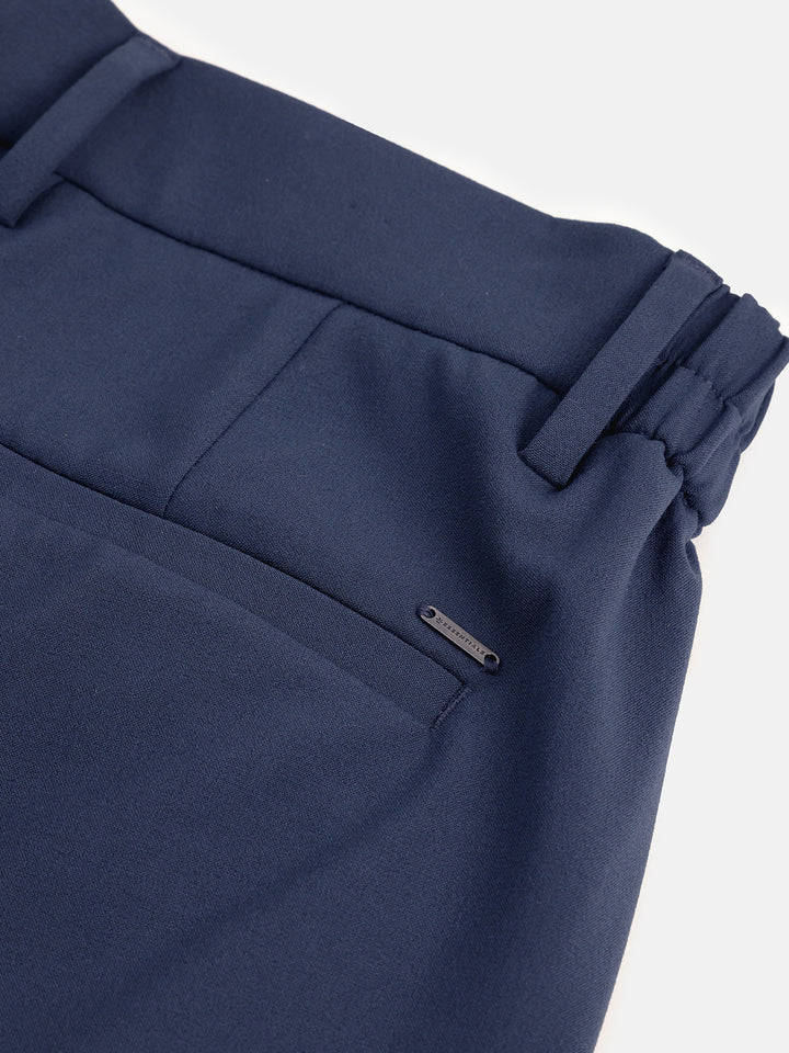 Travelite Straight Fit Trousers | Navy Blue