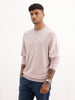 Solid Comfort Fit Full Sleeve Sweater | Pink