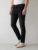 Solid Skinny Crop Denim Jeans | Black