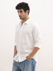 Solid Regular Fit Full Sleeve Shirt | White