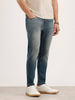 Faded Skinny Crop Denim Jeans | Light Blue