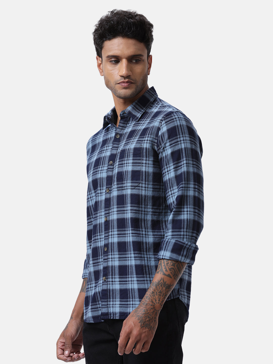 Classic Blues Checked Shirt