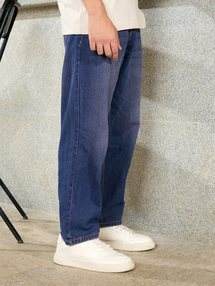Heavy Fade Loose Fit Jeans | Blue