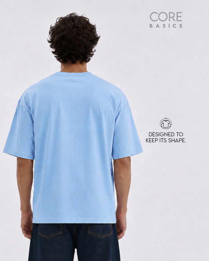 Core Basics Oversized Fit T-Shirt | Essential | Light Blue