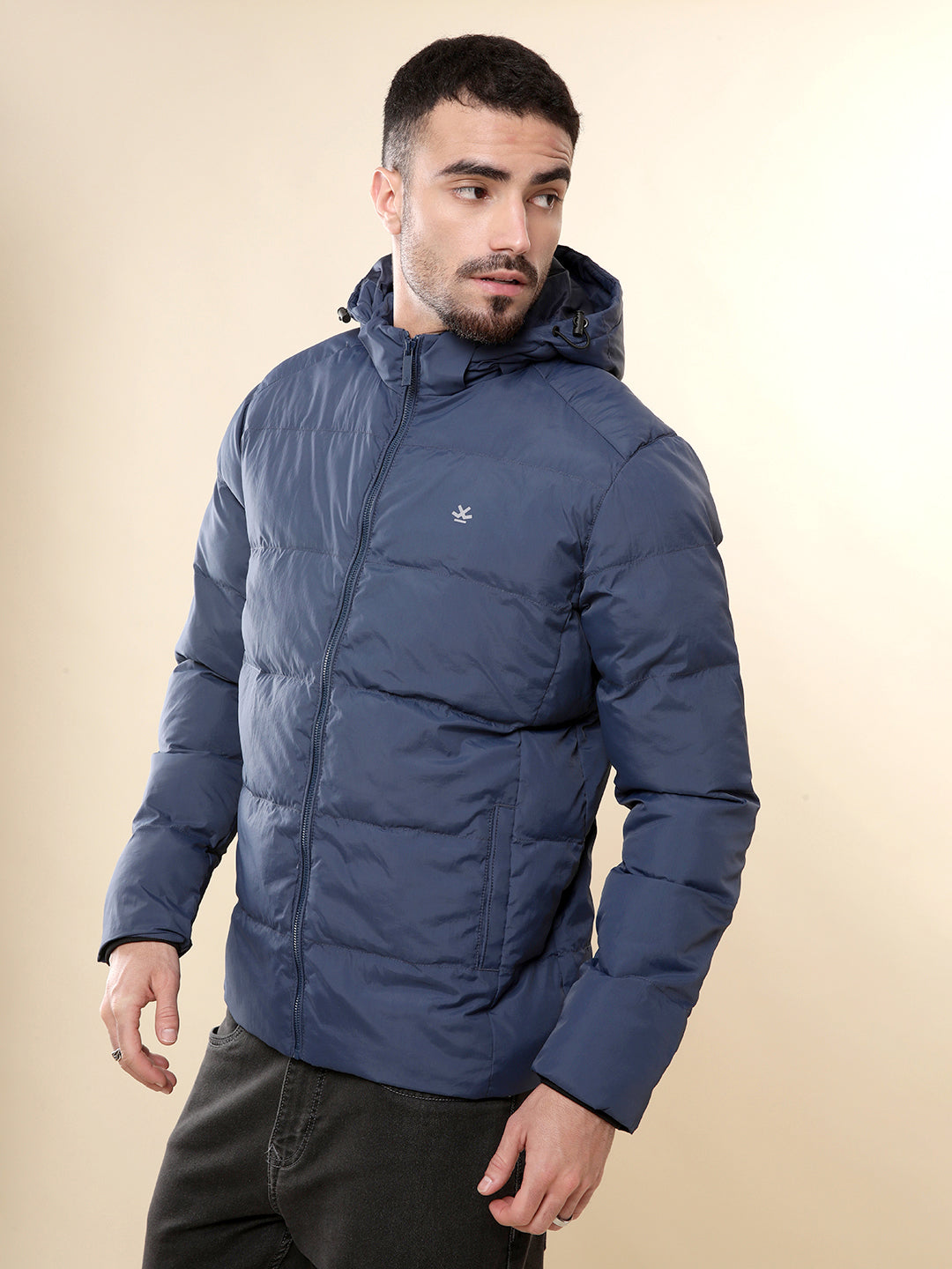 Navy Quilted Puffer Jacket