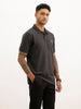Classic Embroidered Patch Polo T-Shirt | Grey
