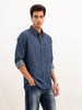 Solid Regular Fit Full Sleeve Shirt | Blue