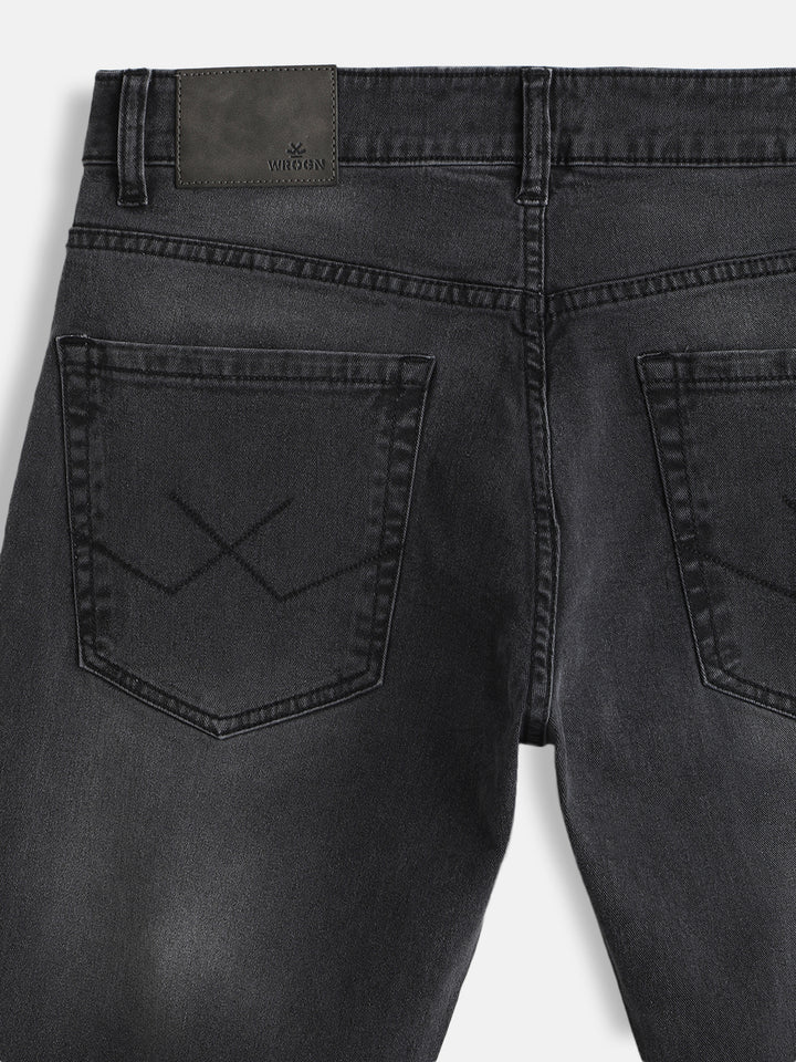 Light Fade Skinny Crop Jeans | Dark Grey