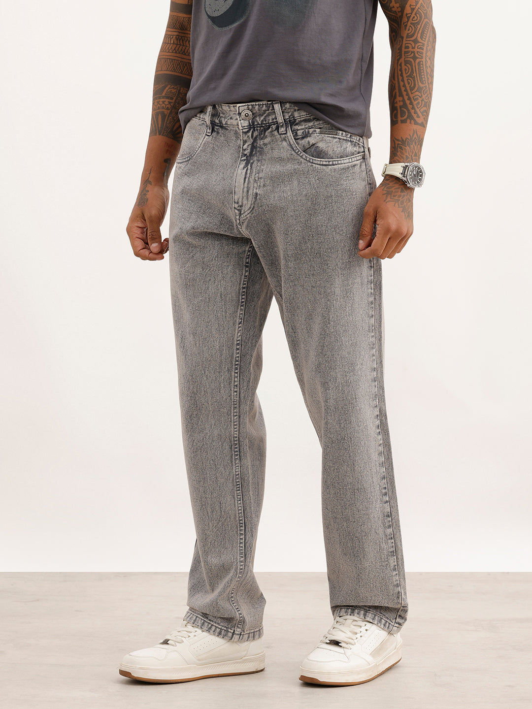 Classic Faded Anti Fit Denim | Grey