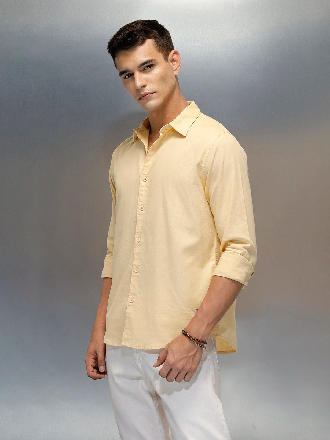 Men's Casual Regular Fit Shirt | Khaki