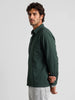 Solid Comfort Fit Double Pocket Shirt | Dark Green