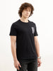 Placement Printed Slim Fit T-Shirt | Black