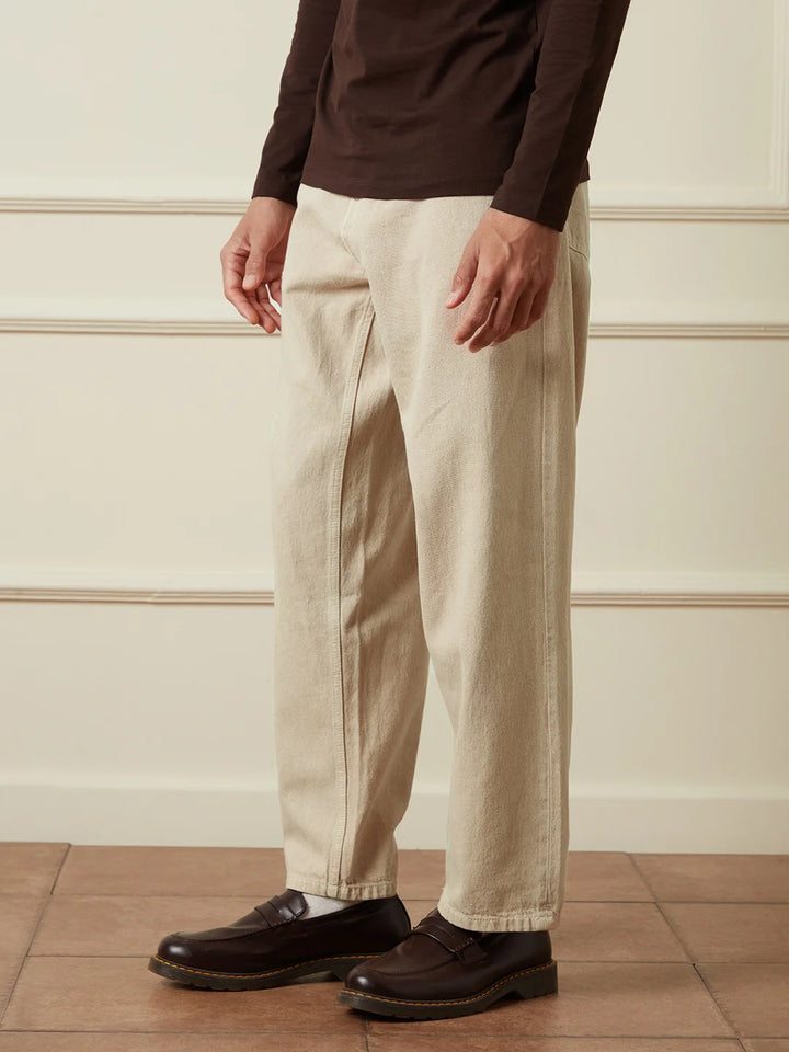 Solid Loose FIt Denim Jeans | Khaki