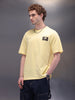 Placement Printed Oversized T-Shirt | Yellow