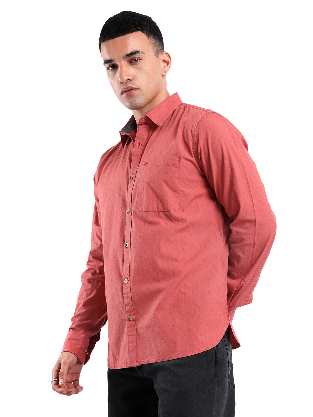 Pink Twill Formal Shirt