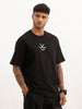 Oversized Back Printed T-Shirt | Black | WTS02HSOS1357S
